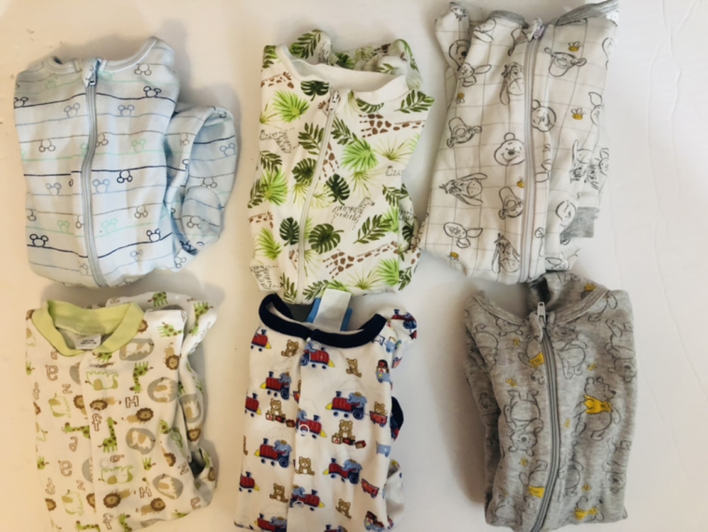 Carters Cotton Baby Sleepers NB, 3 m 3-6 m , 6-9m - photo 2