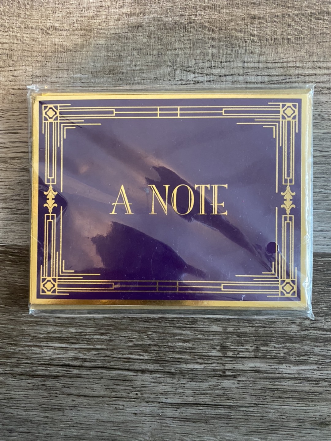 Purple and gold note cards thumbnail
