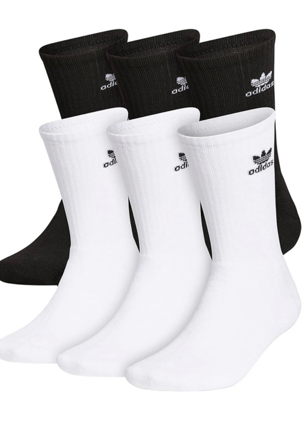 6 pairs of Adidas crew socks Men Brand new