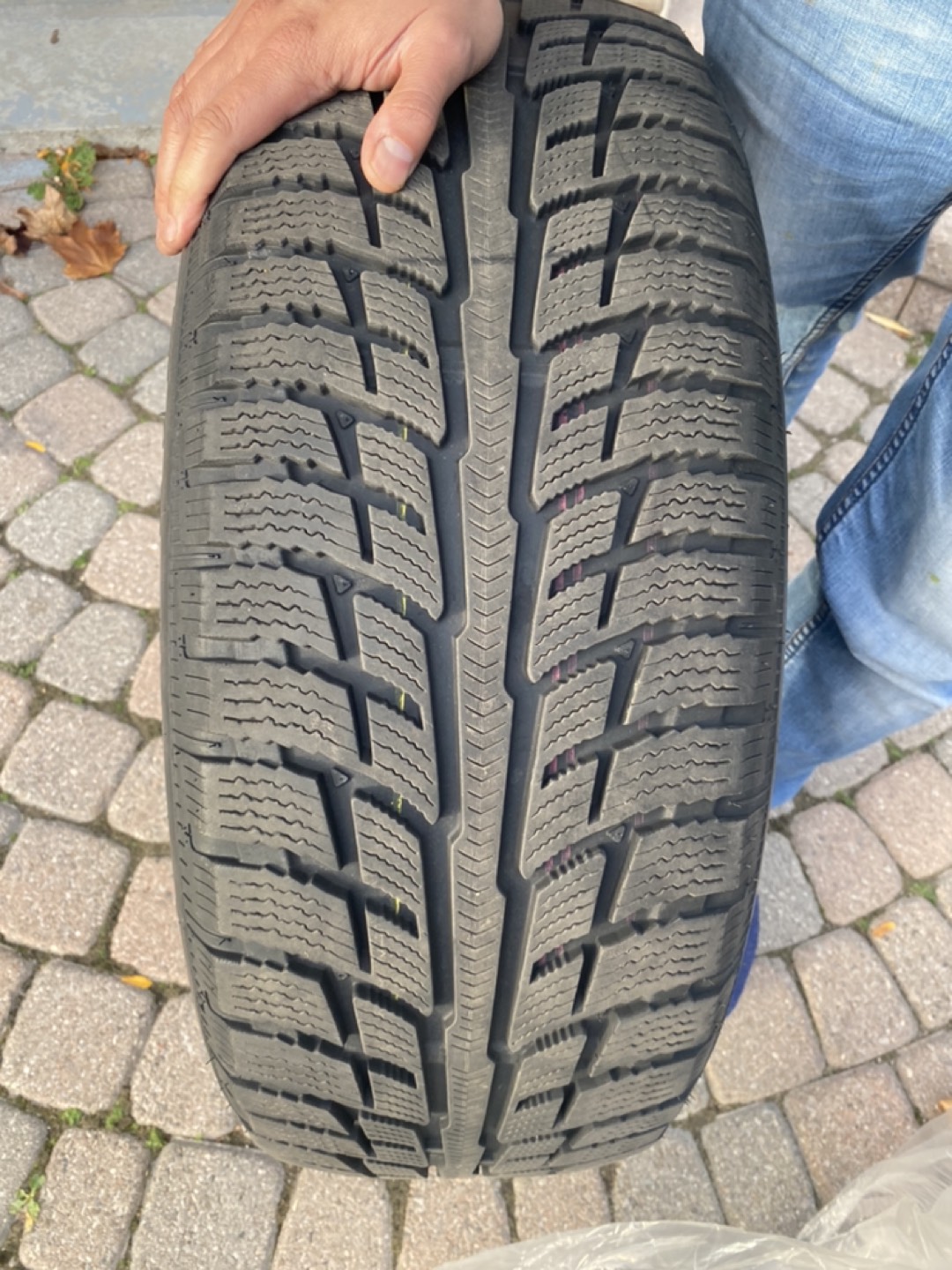 Winter tires off rim