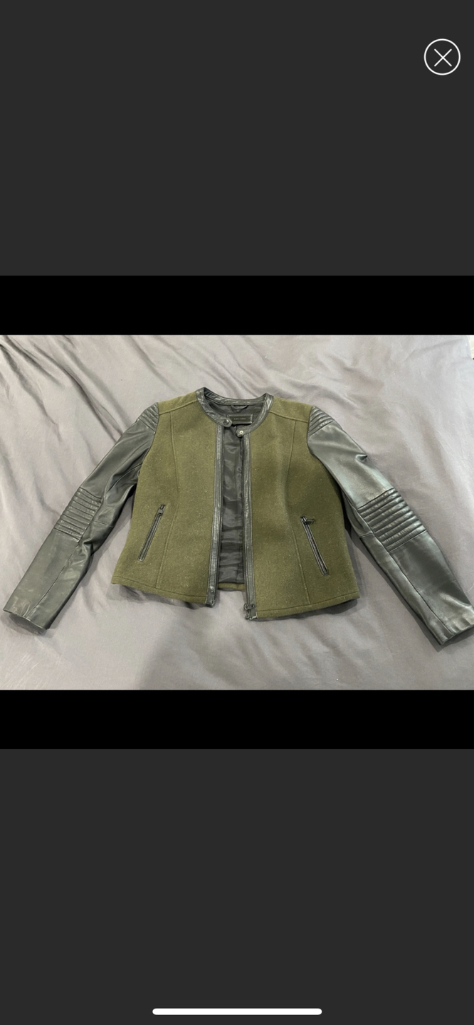 Danier Leather Green and Black Jacket - photo 2