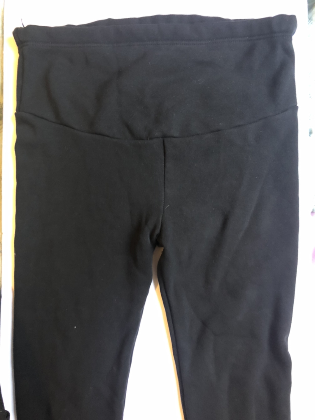 Maternity Black Fleece Leggings, Maternity Winter Pants