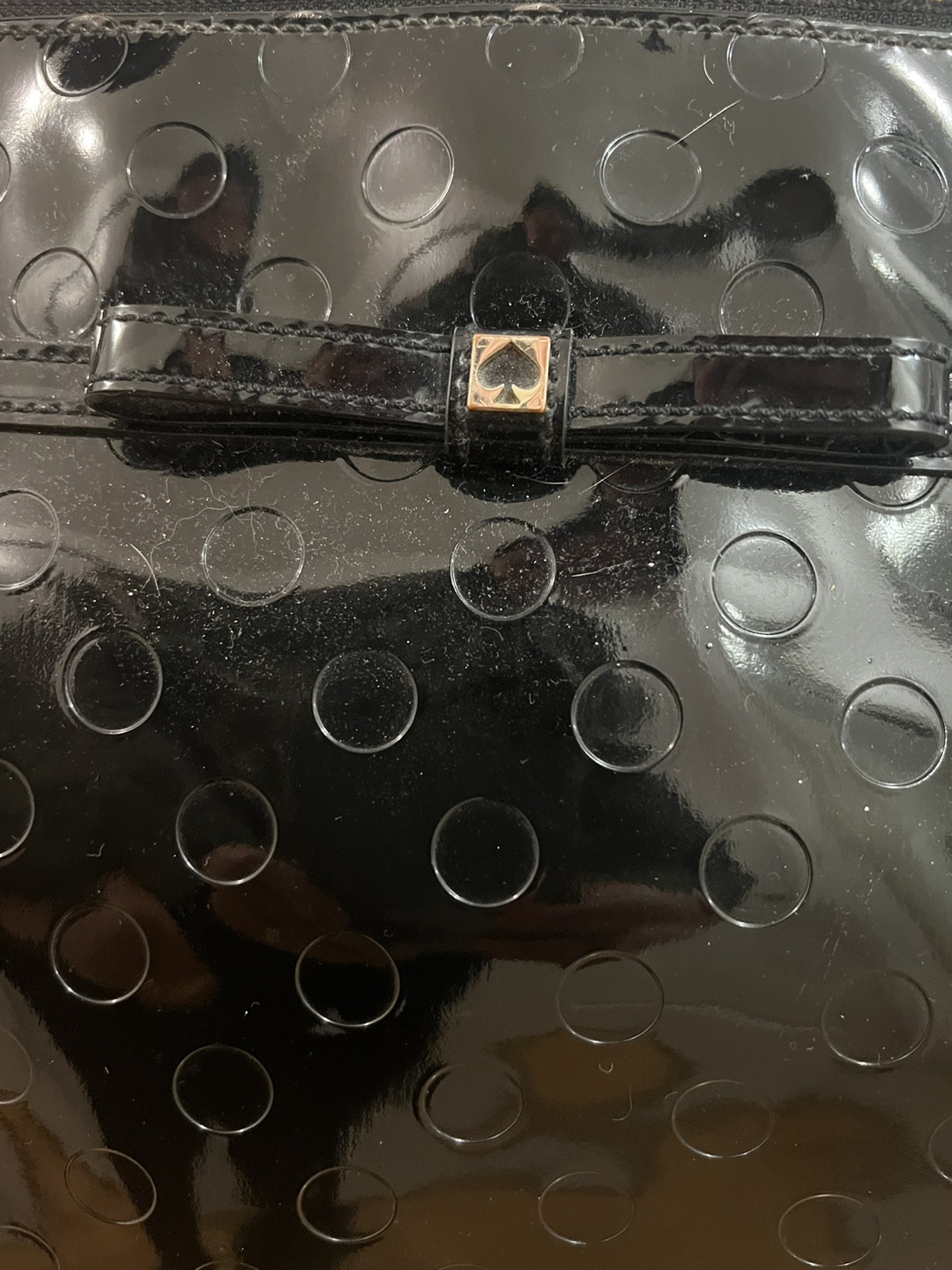 Kate Spade Embossed Black Patent Leather Bag - photo 3