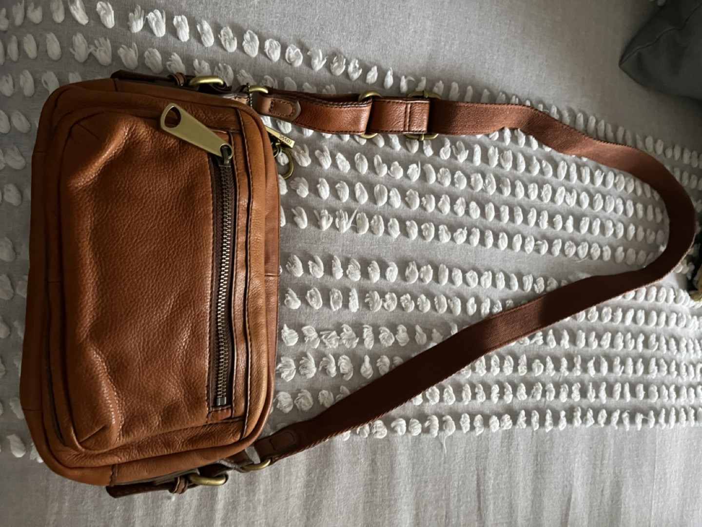 Ladies Fossil Tan Crossbody Purse - photo 3