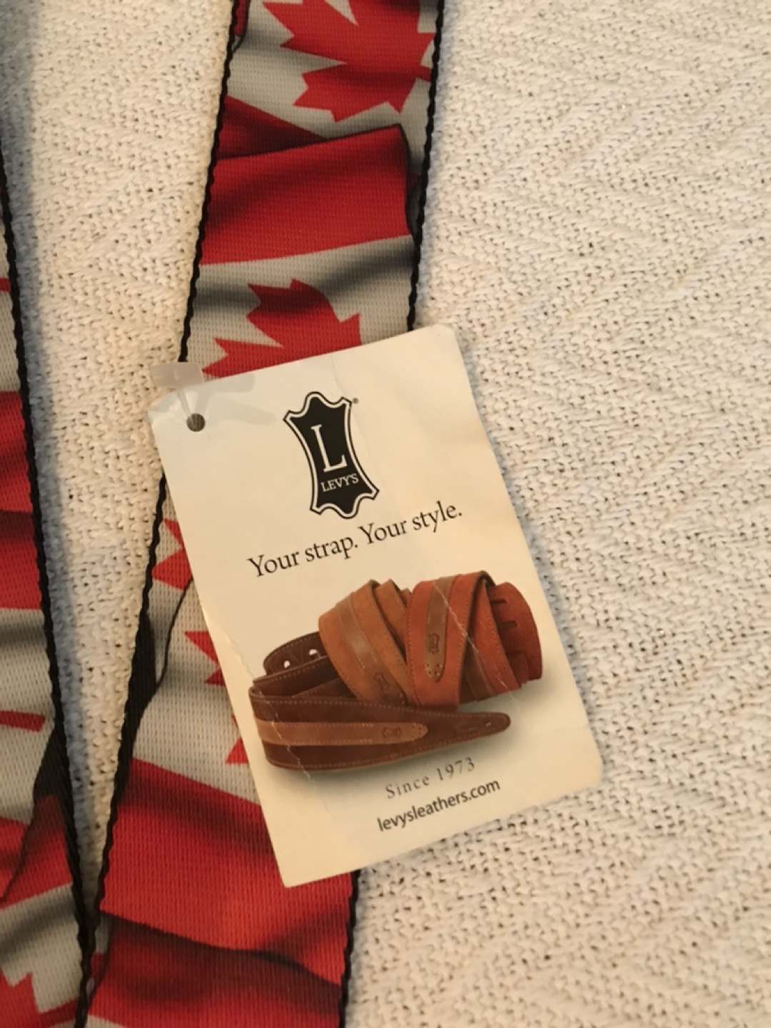 Levy Canadian Flag Guitar Strap - new with tags - photo 2
