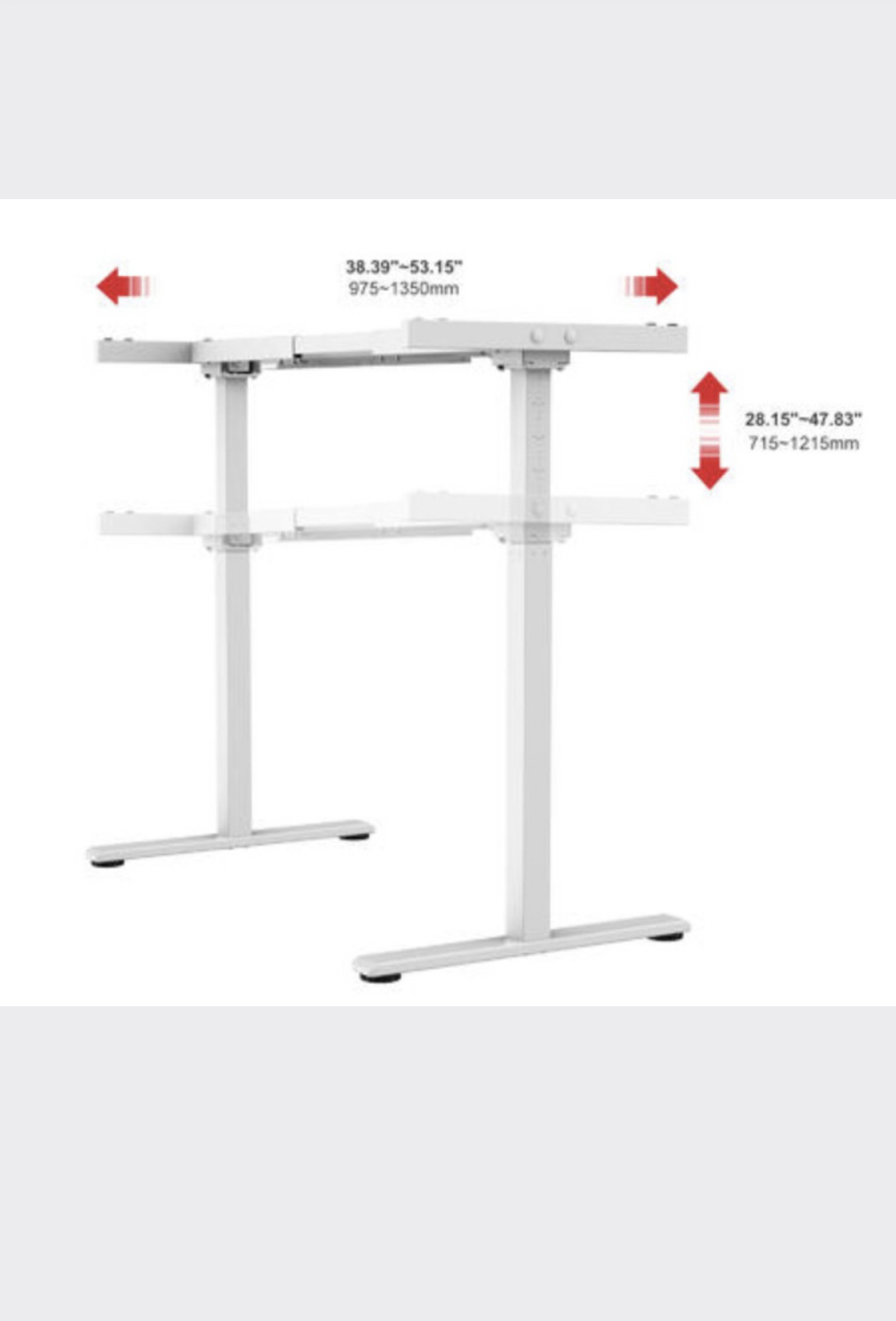 2-Stage Adjustable Desk Frame