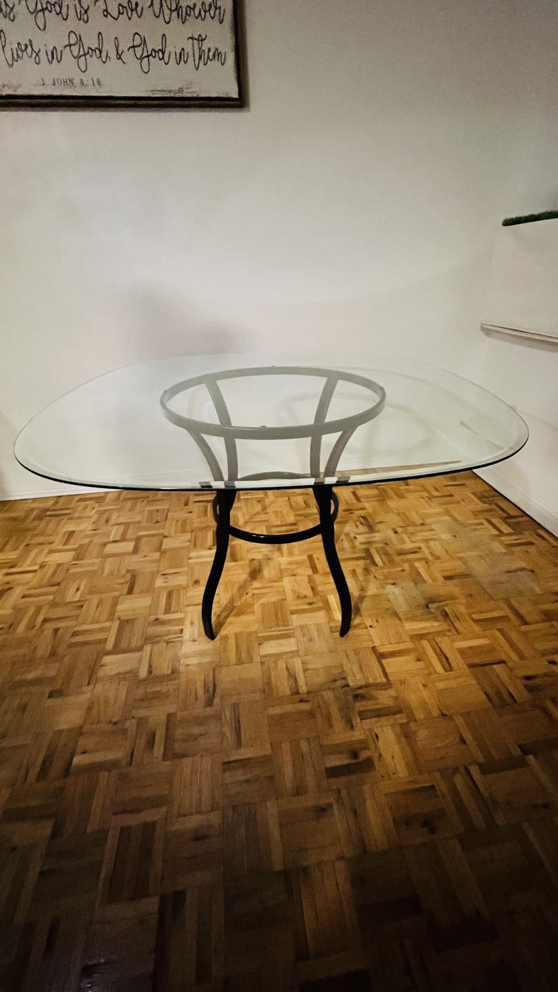 Glass table dining