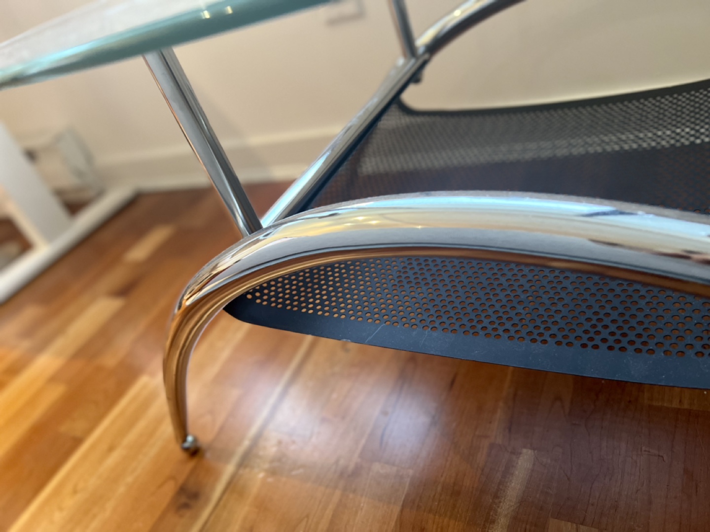 MCM glass chrome coffee table - photo 5