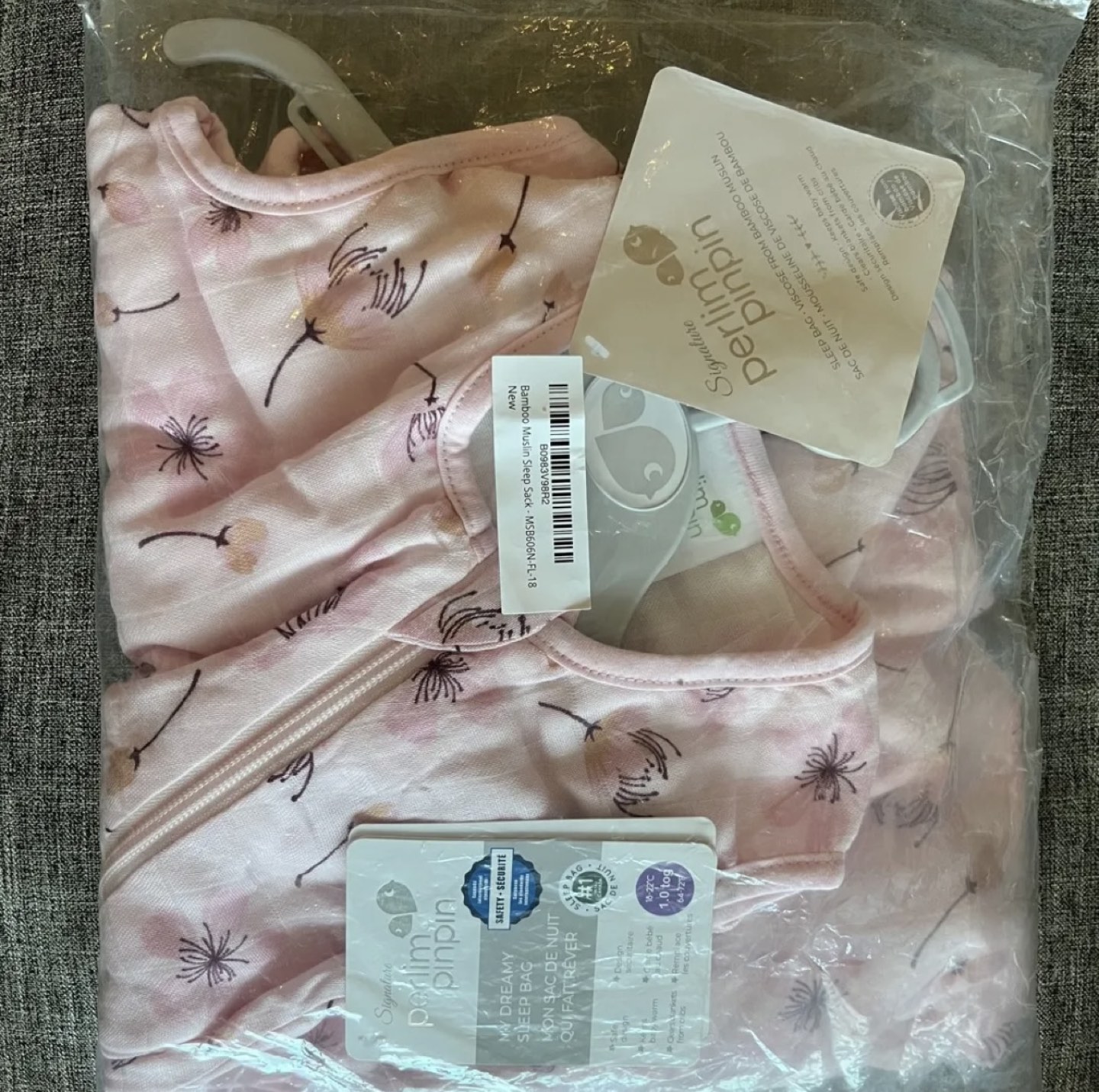 BNIP Perlimpinpin Sleep Sack 18-36mo - 1 TOG Pink - photo 2