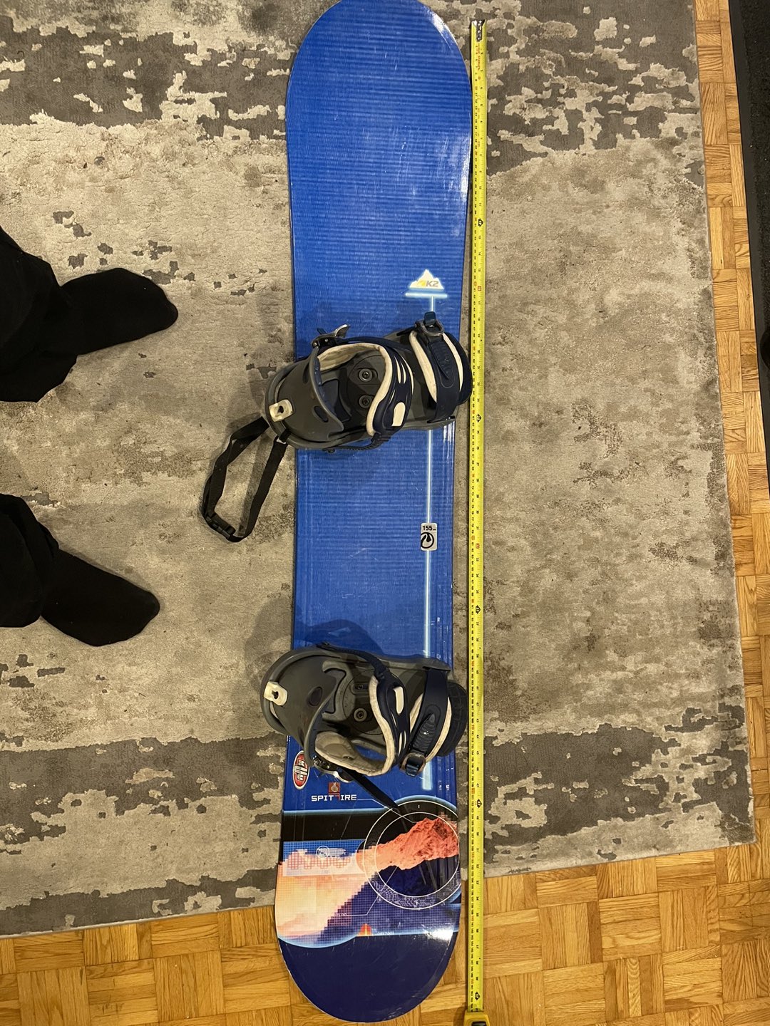 K2 SpitFire 155cm snowboard complete with option bindings