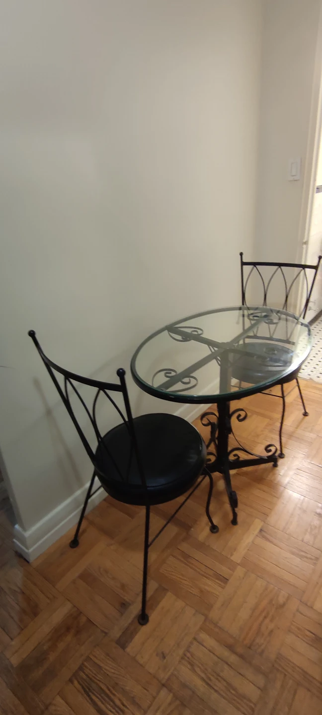 MUST GO TODAY/TOM./SAT.!!! Vintge 60's Iron/Glass Table&Chairs. thumbnail
