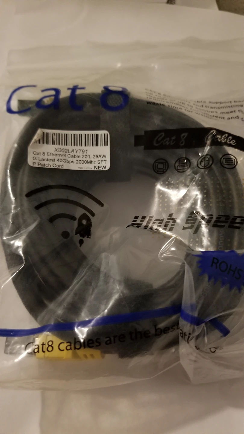 brand new 20ft cat 8 ethernet cable