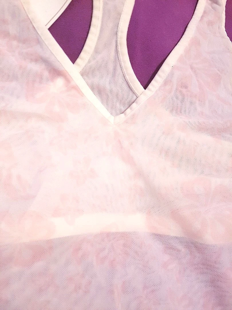 NEW Lace cami pj set white pink image indicator(3)