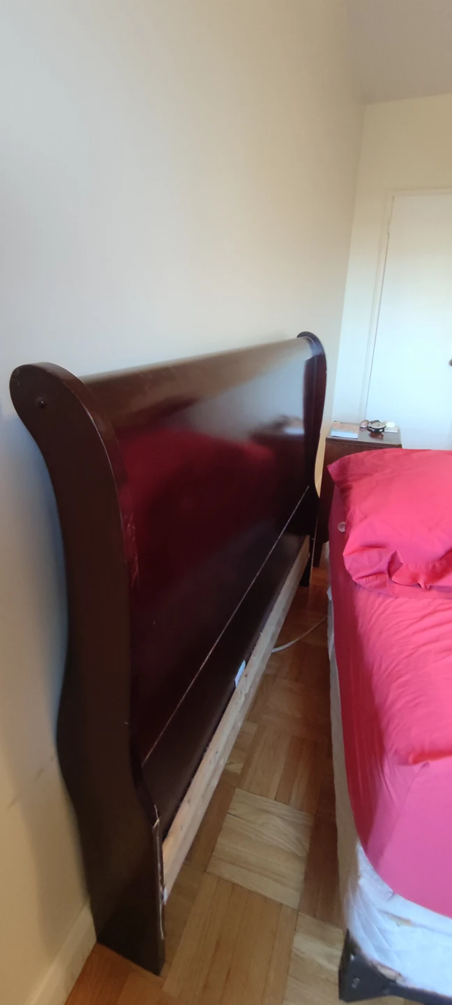 MUST GO!!! CLEAN Queen mattress, boxsprg, frame, & headboard! image indicator(3)