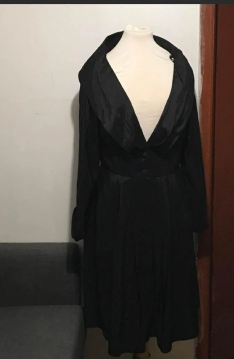 Original vintage dress/coat Scott MCClintock black size 12 thumbnail