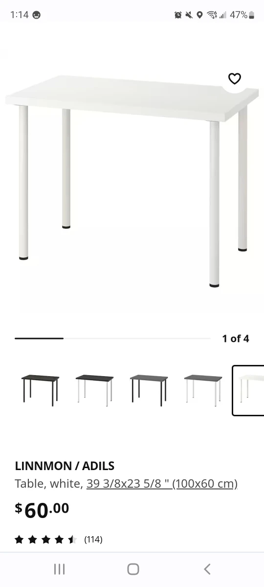 LINNMON IKEA white table⚽️ thumbnail