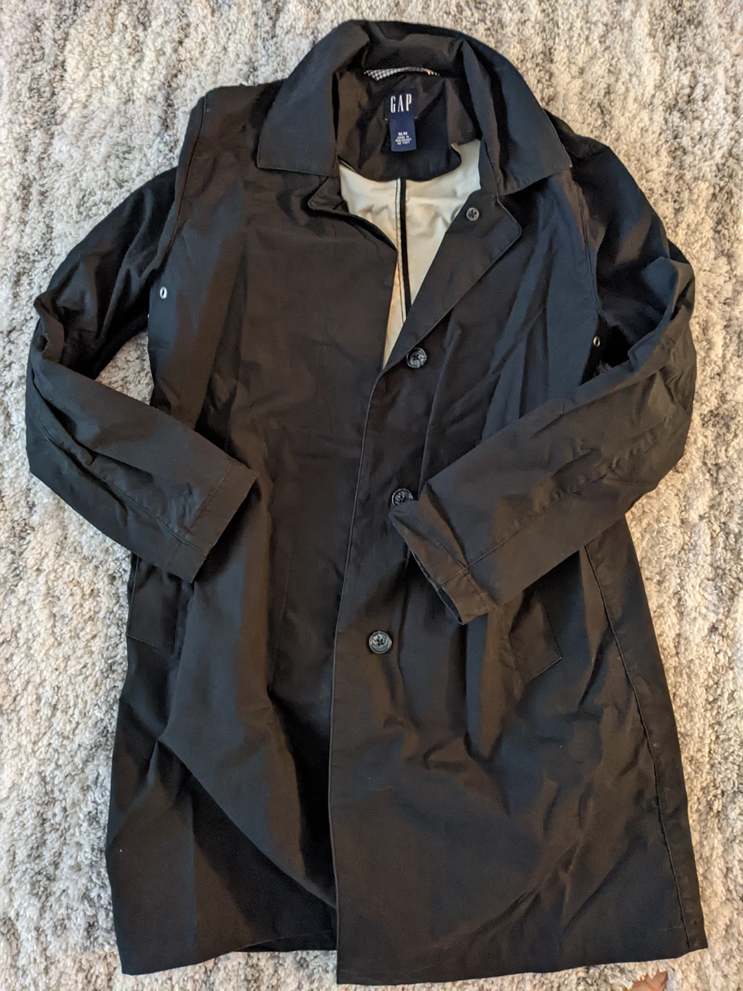Women Gap black spring/fall trench coat thumbnail