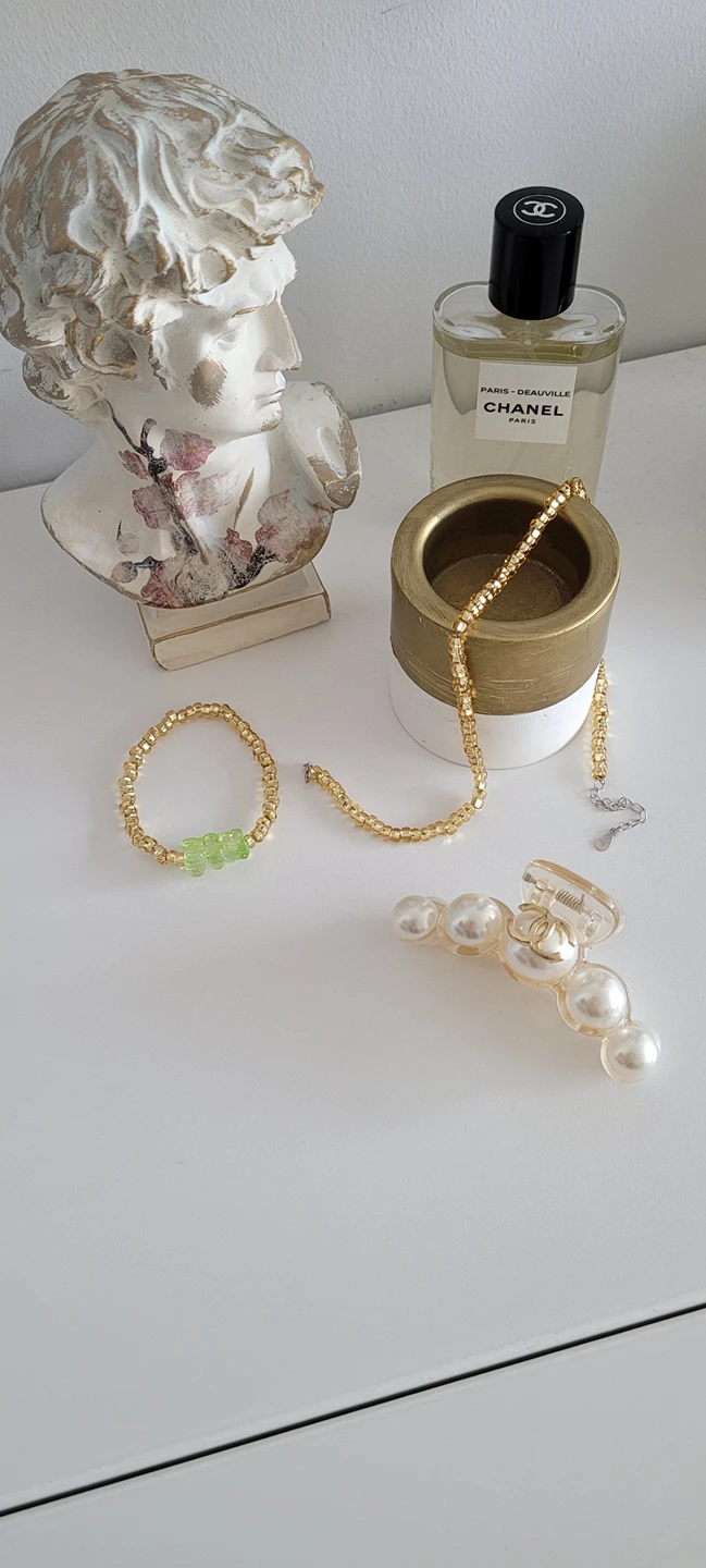 Beaded necklace and bracelet (size XS-S) thumbnail