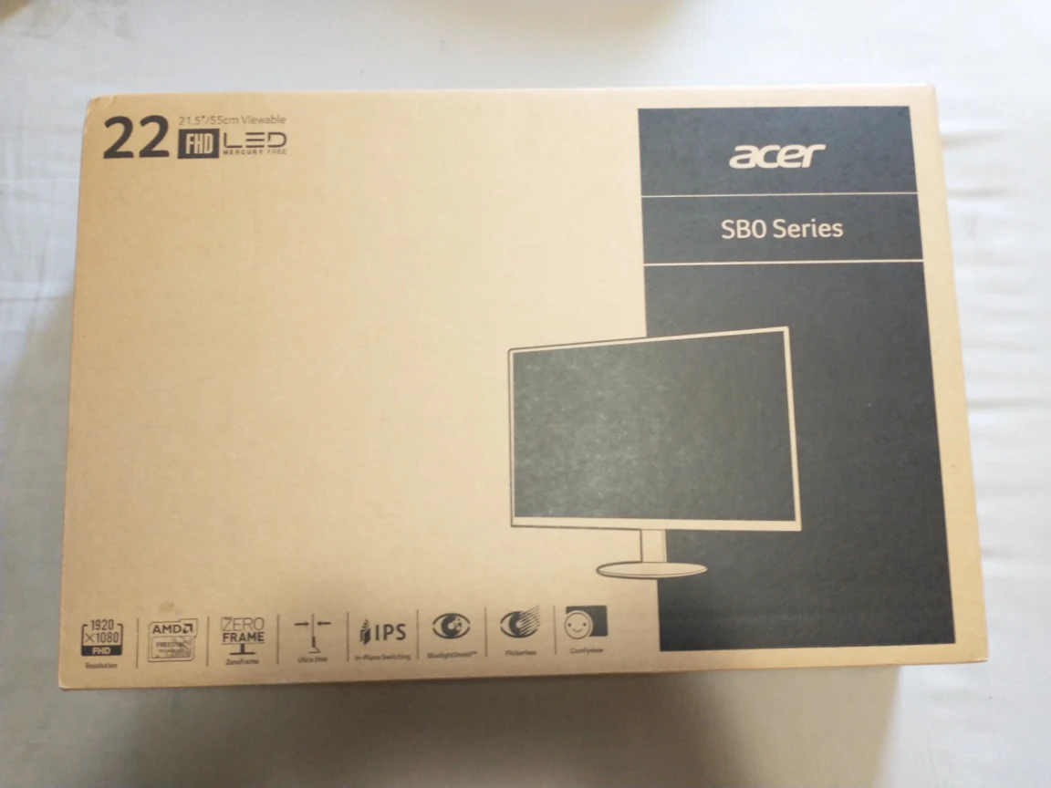21.5" Acer SBO series monitor. New and unopened. thumbnail
