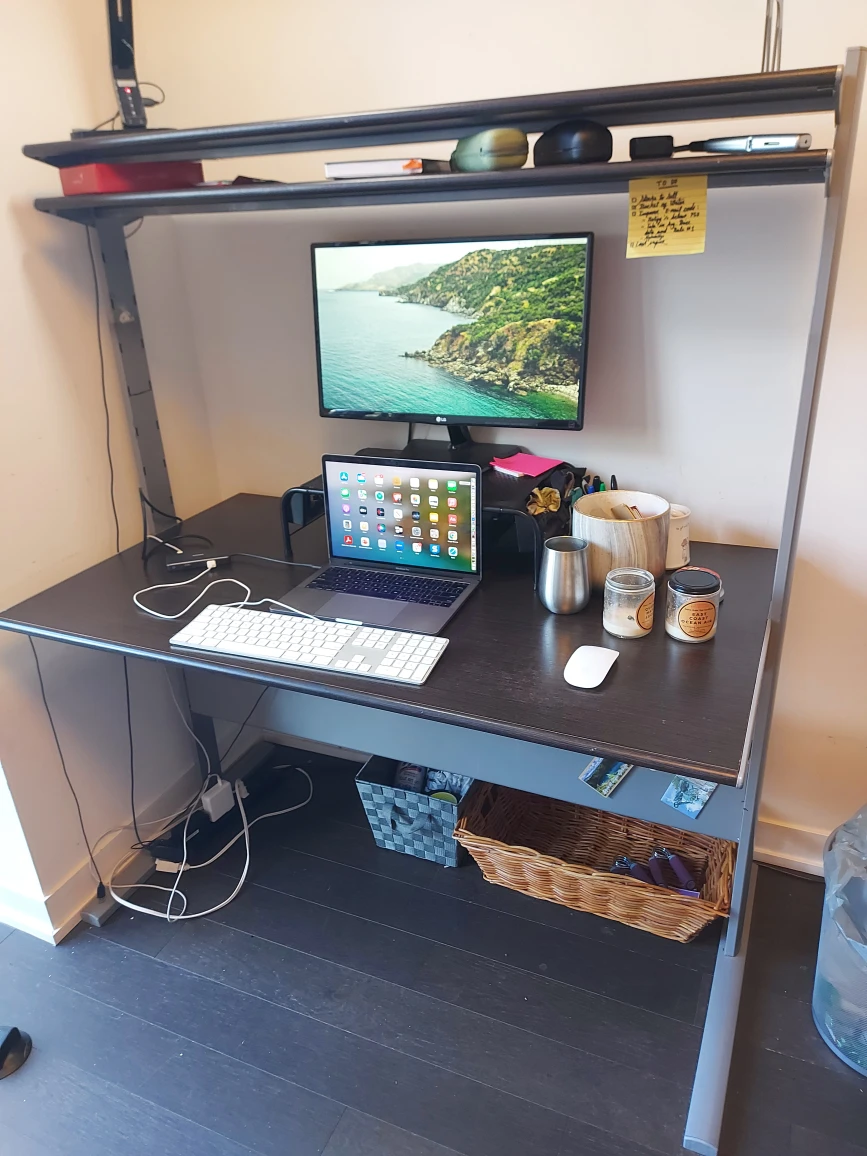 IKEA Desk / Computer Station, Two upper shelves, - photo 2