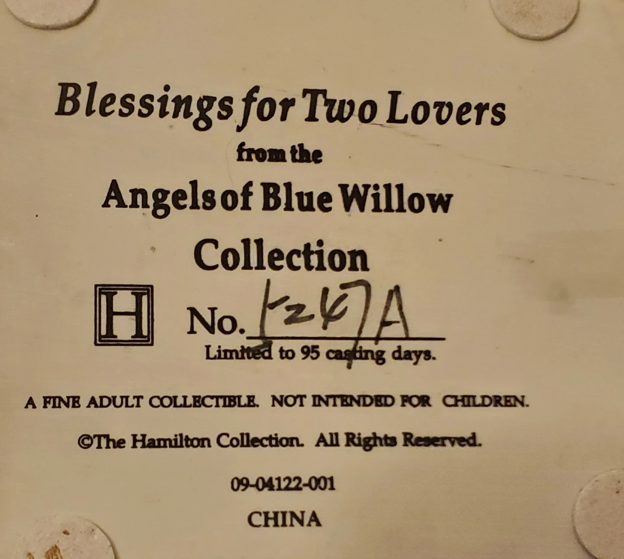 ANGELS OF BLUE WILLOW COLLECTION
Blessing For Two Lovers - photo 2