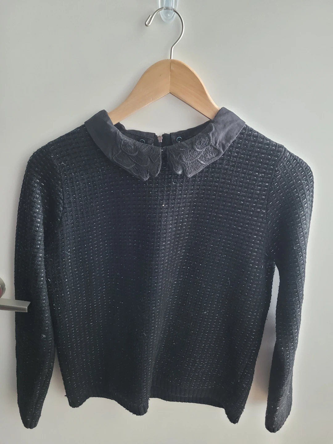 Kookai black women top with removable collar