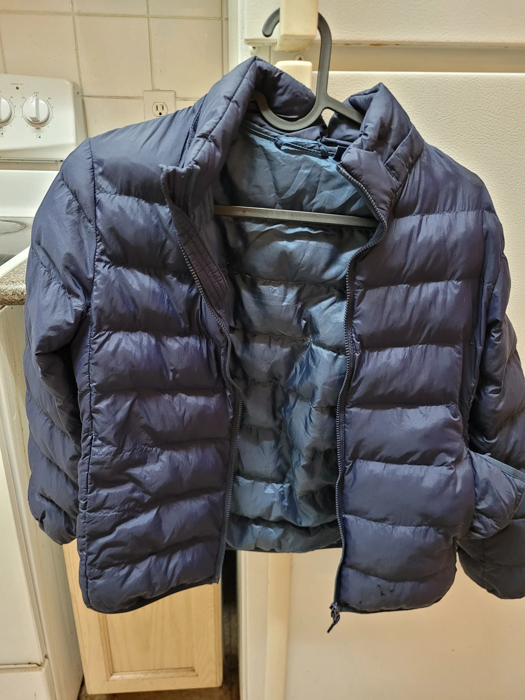 uniqlo kids bomber jacket with hoodie thumbnail