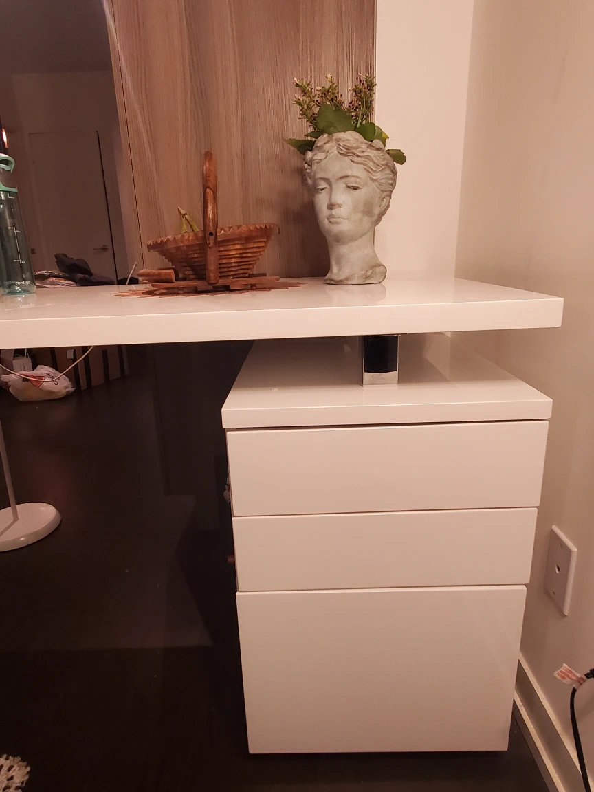 Moder White Work Desk (bought for $560 less than year ago) - photo 3