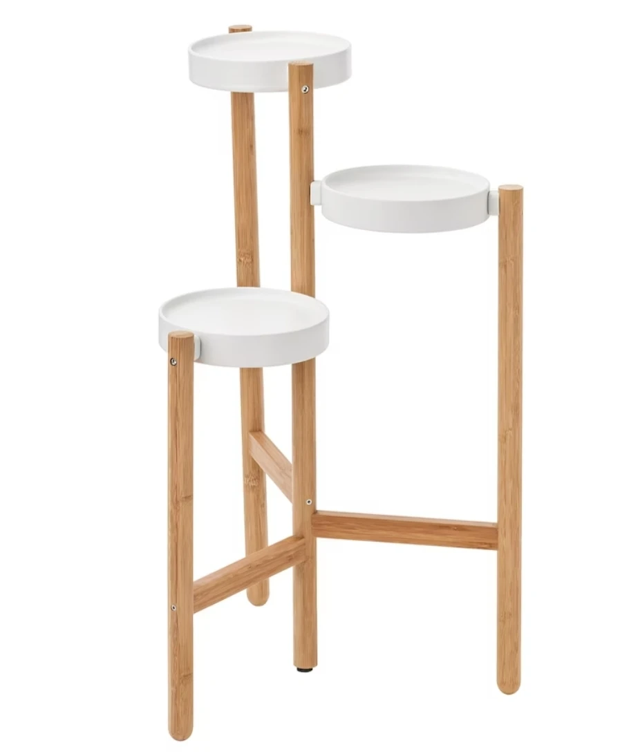 IKEA Plant Stand SATSUMAS White & Bamboo - photo 4