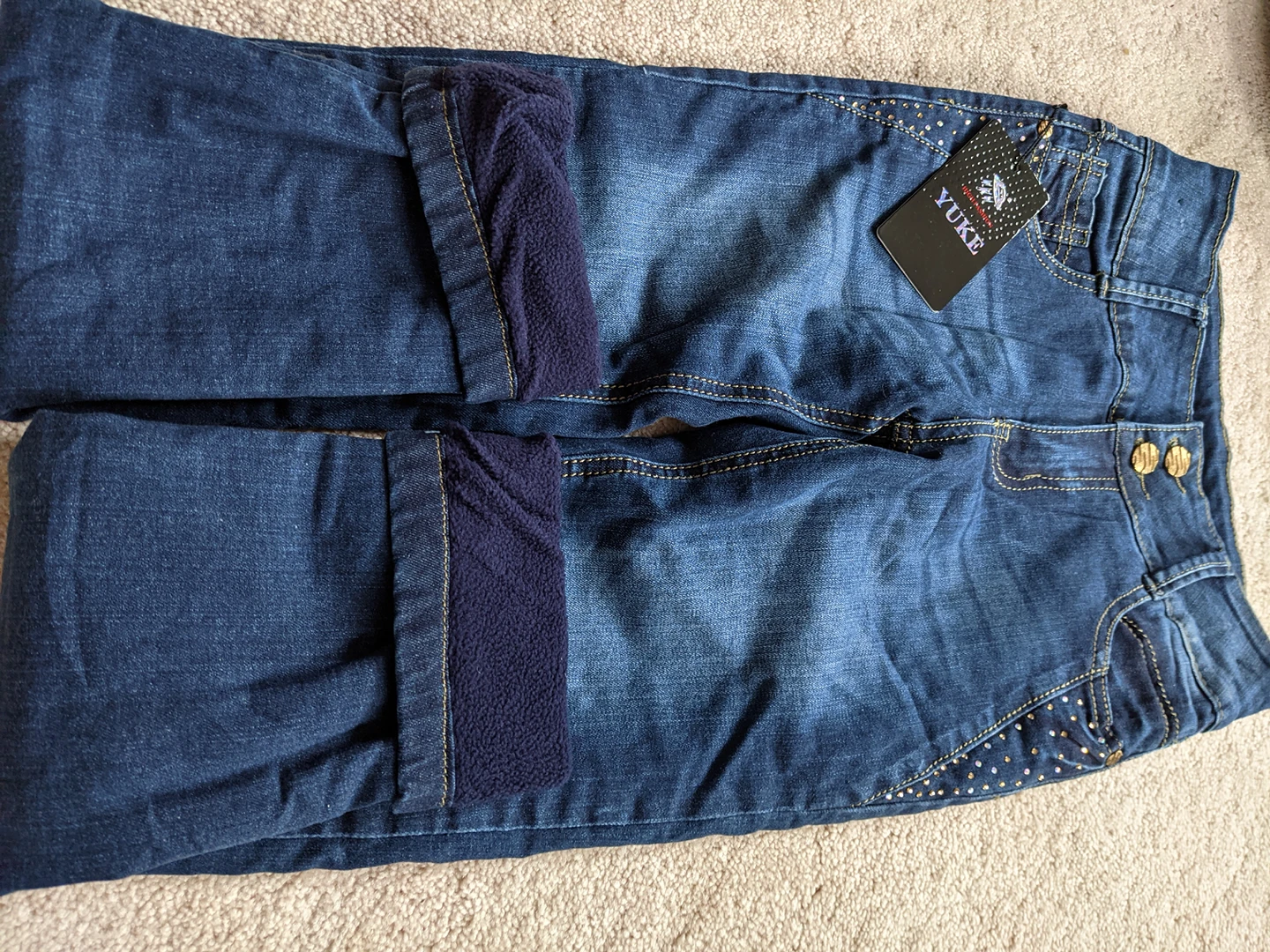 KIDS FLEECED JEANS BRAND NEW 52 / 124 cm image indicator(2)