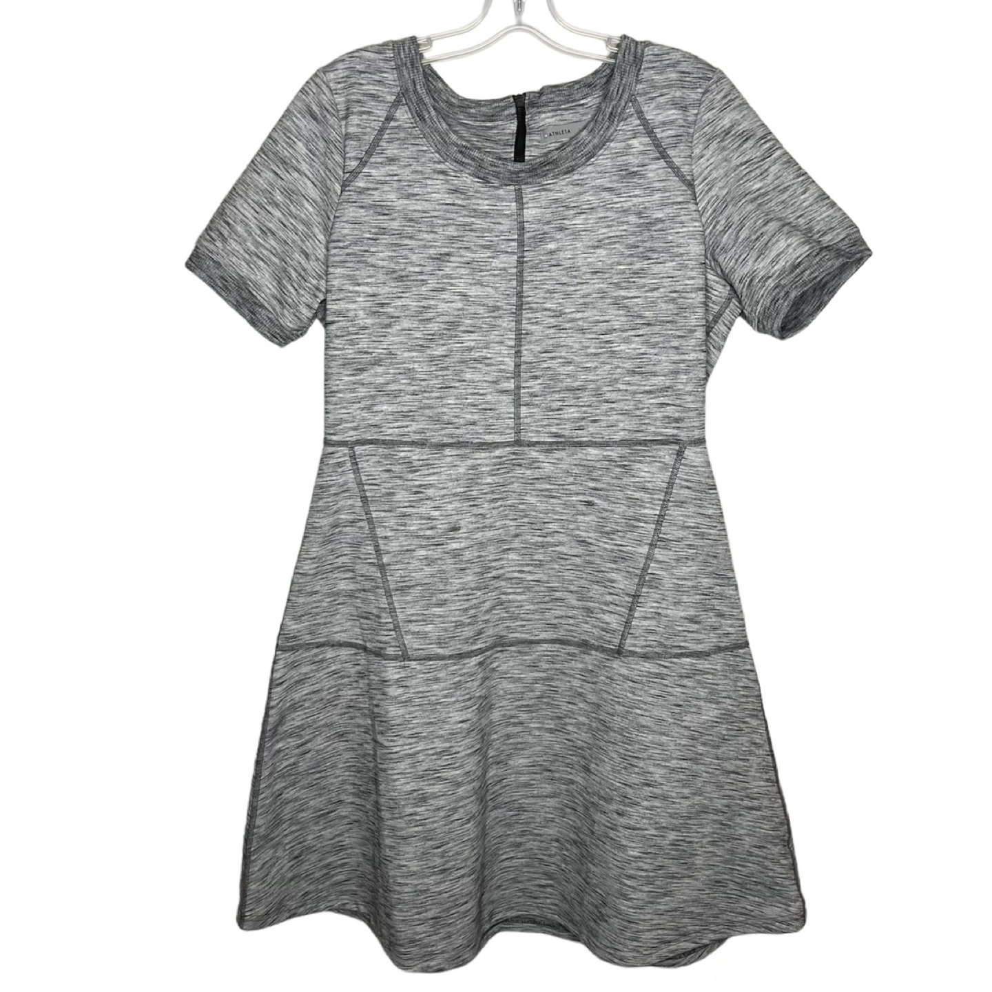 Athleta Sz L En Route Skater Dress Heather Grey Fit and Flare thumbnail