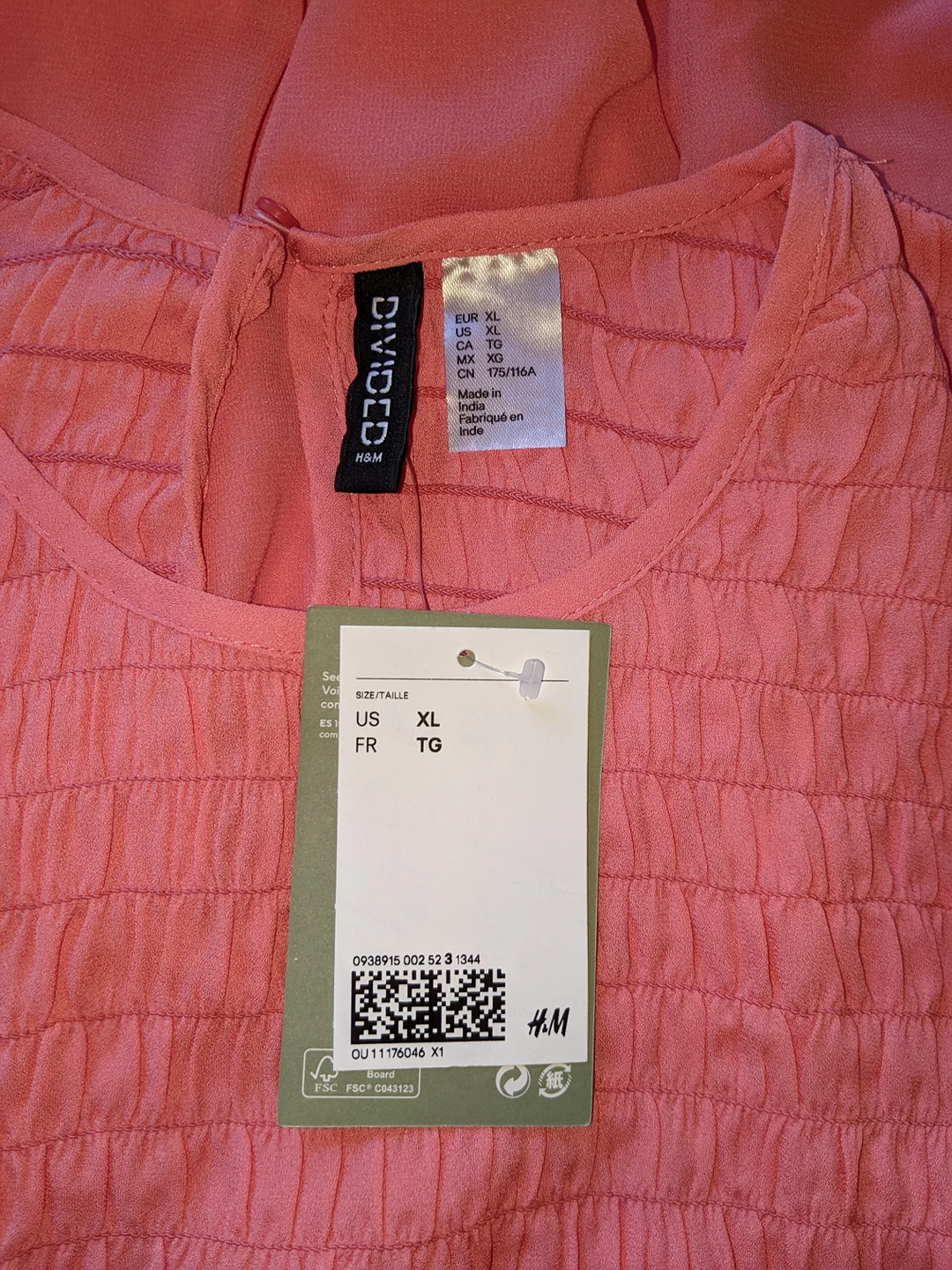 H&M smocked bodice dress never worn tags still on - photo 5