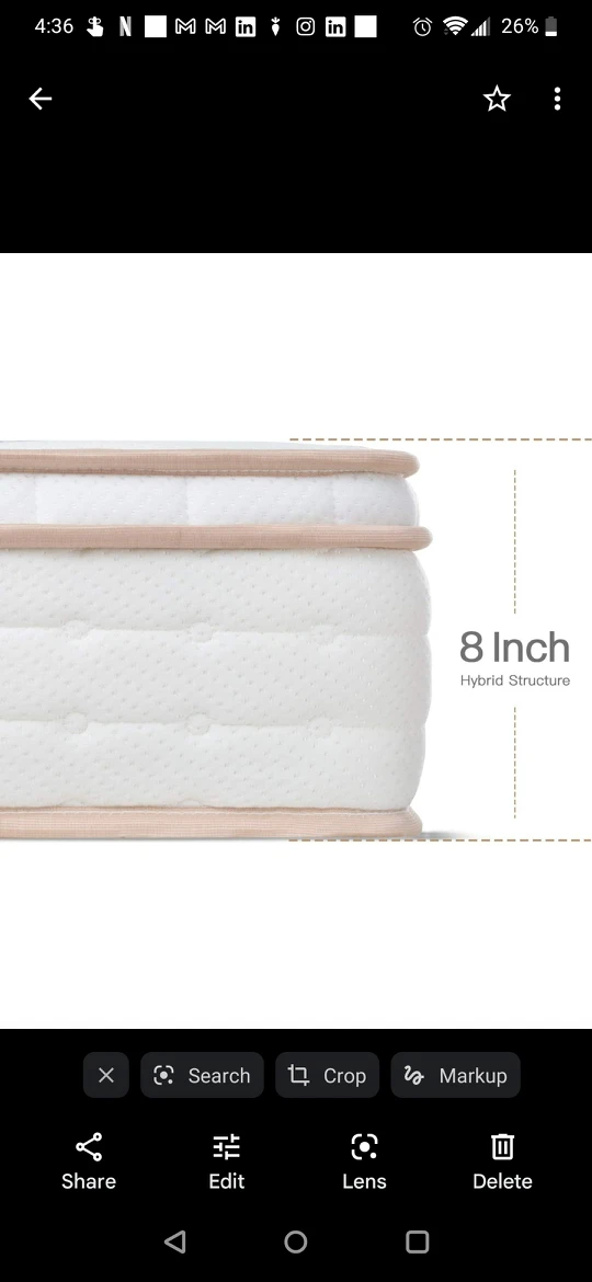 Memory foam Mattress covered in protector