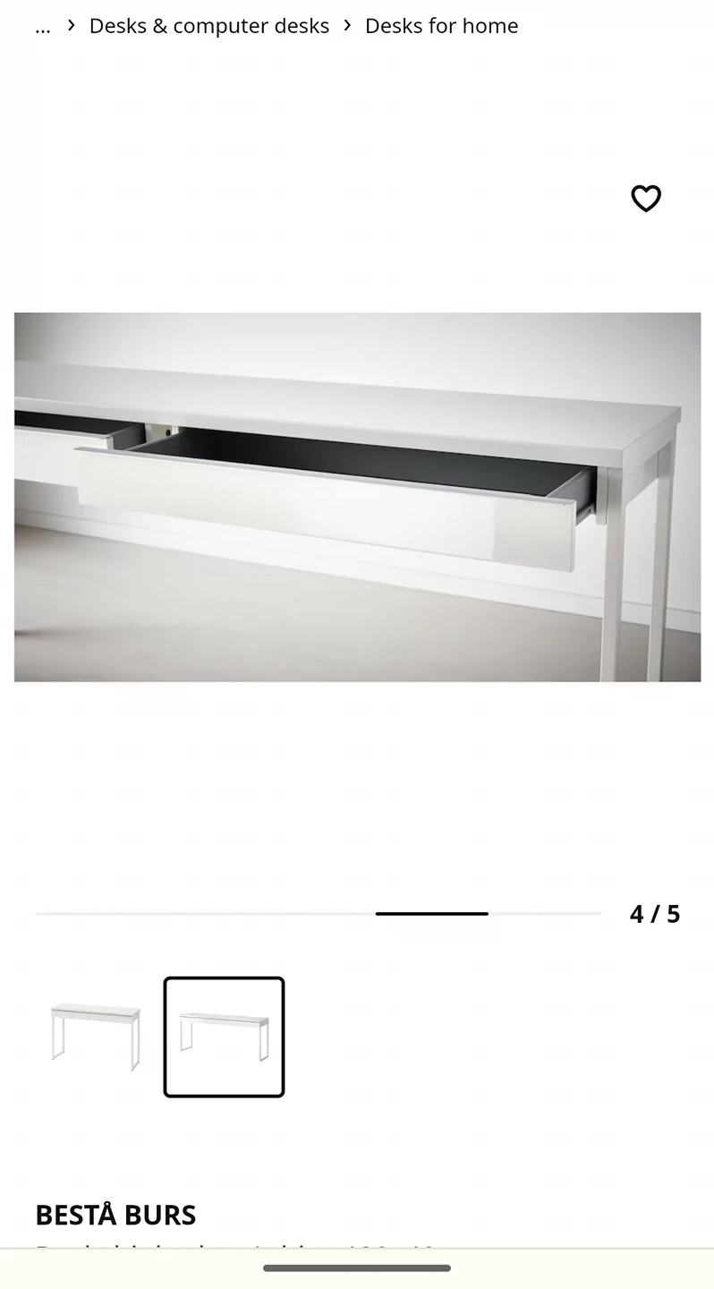 Ikea Besta Burs Desk (long version) - photo 2