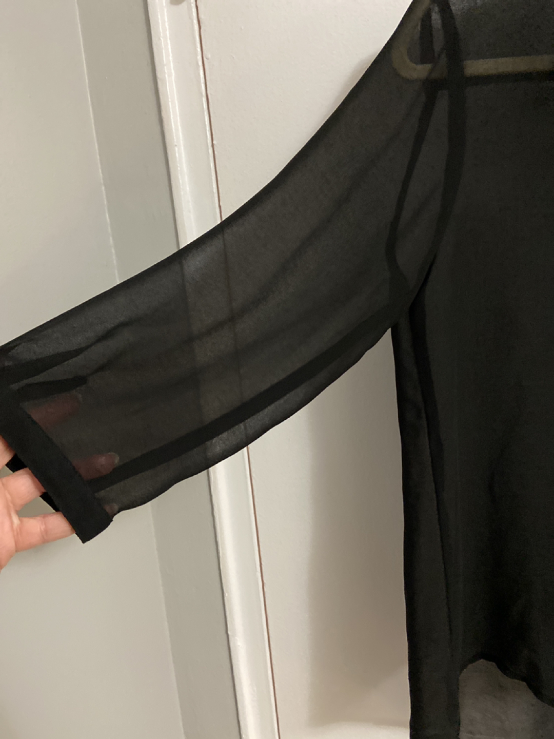 Sheer Black Blouse - size Medium - photo 2