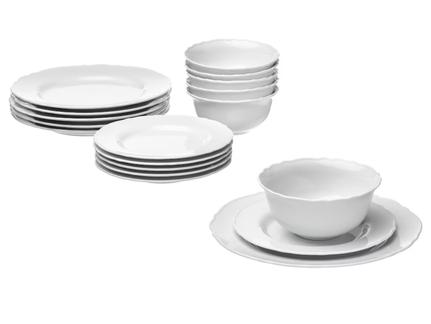 Ikea 18-piece dinnerware set, white