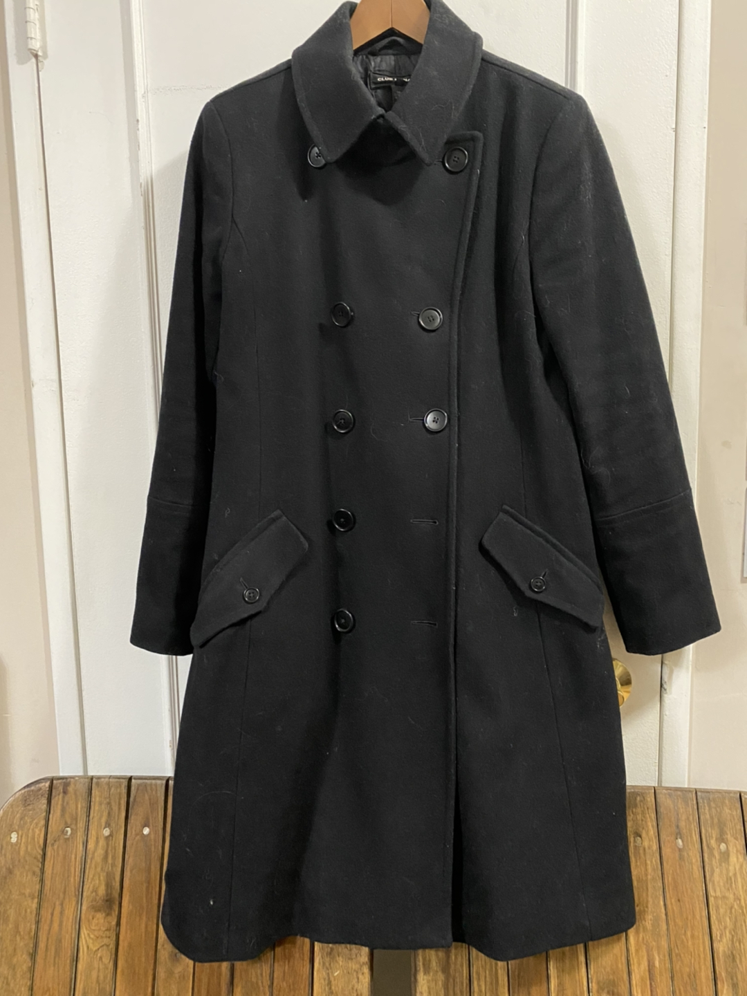 Club Monaco: Gorgeous Double-breasted Black Wool Coat