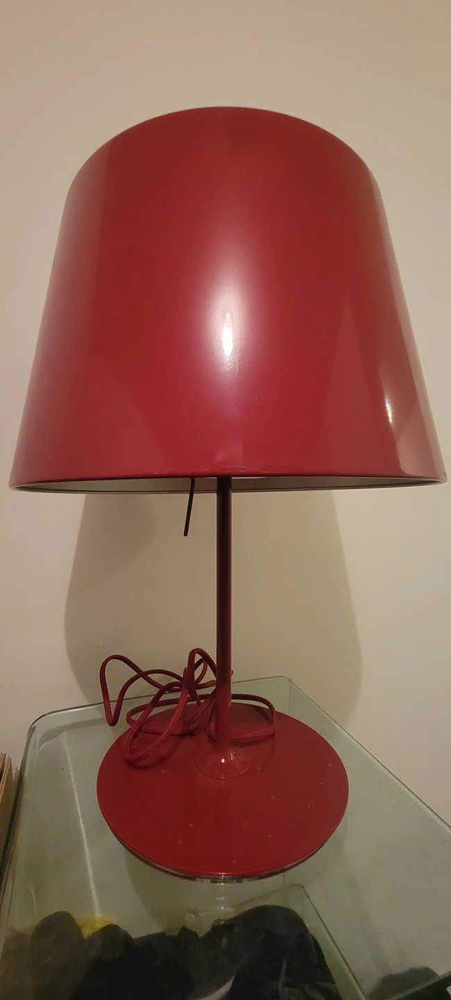Red Metal Ikea lamp like new