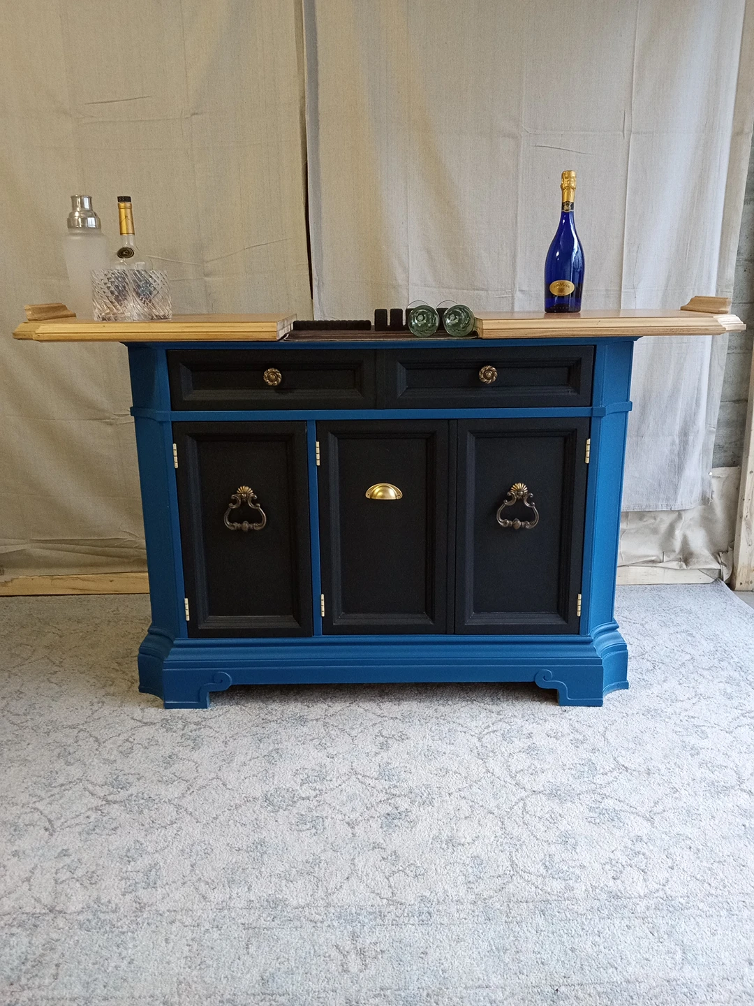 Refinished Rolling Top Server/Buffet thumbnail