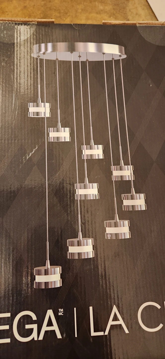 large LED hanging lights (adjustable lengths)