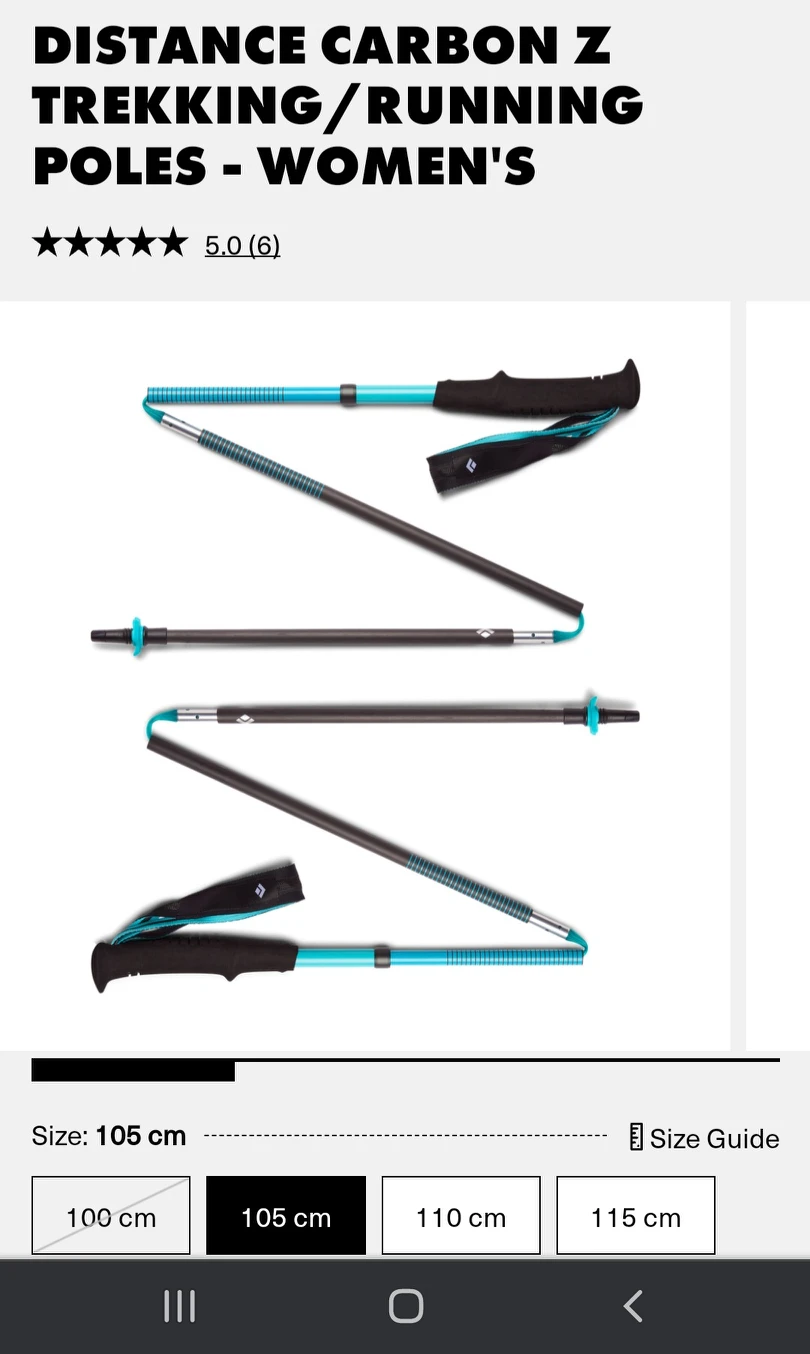 DISTANCE CARBON Z TREKKING/RUNNING POLES - WOMEN'S thumbnail