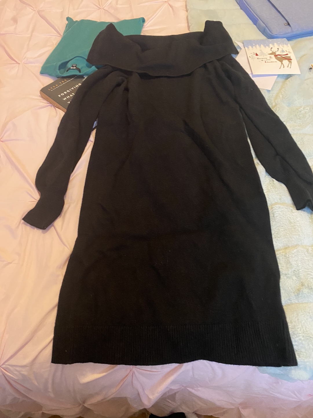 Black cashmere tunic from le Chateau