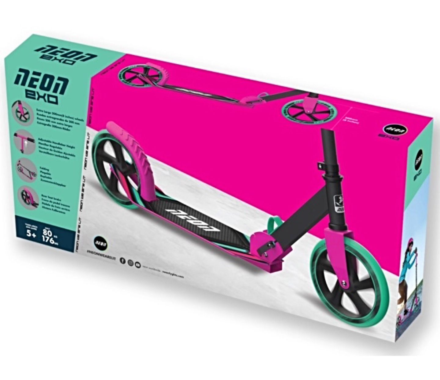 Neon Exo Scooter-Pink thumbnail