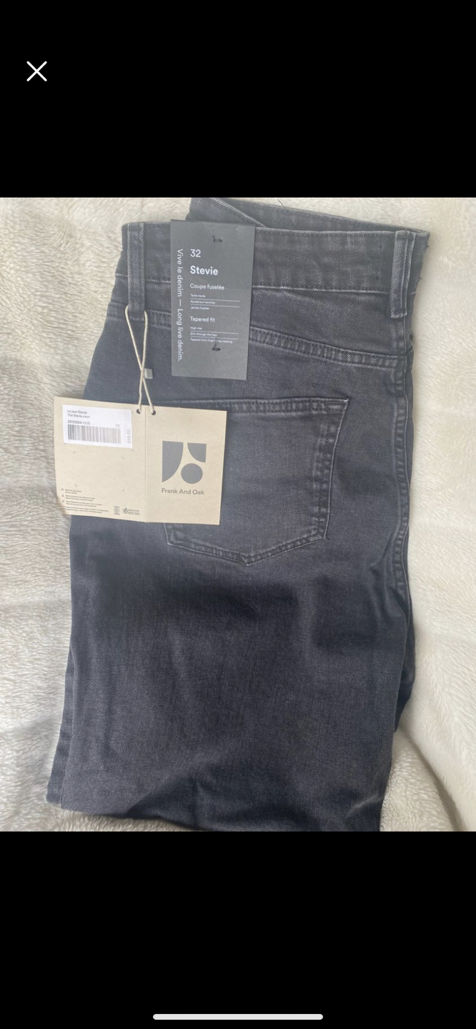Frank and Oak The Stevie High Waisted Jean in Washed Black