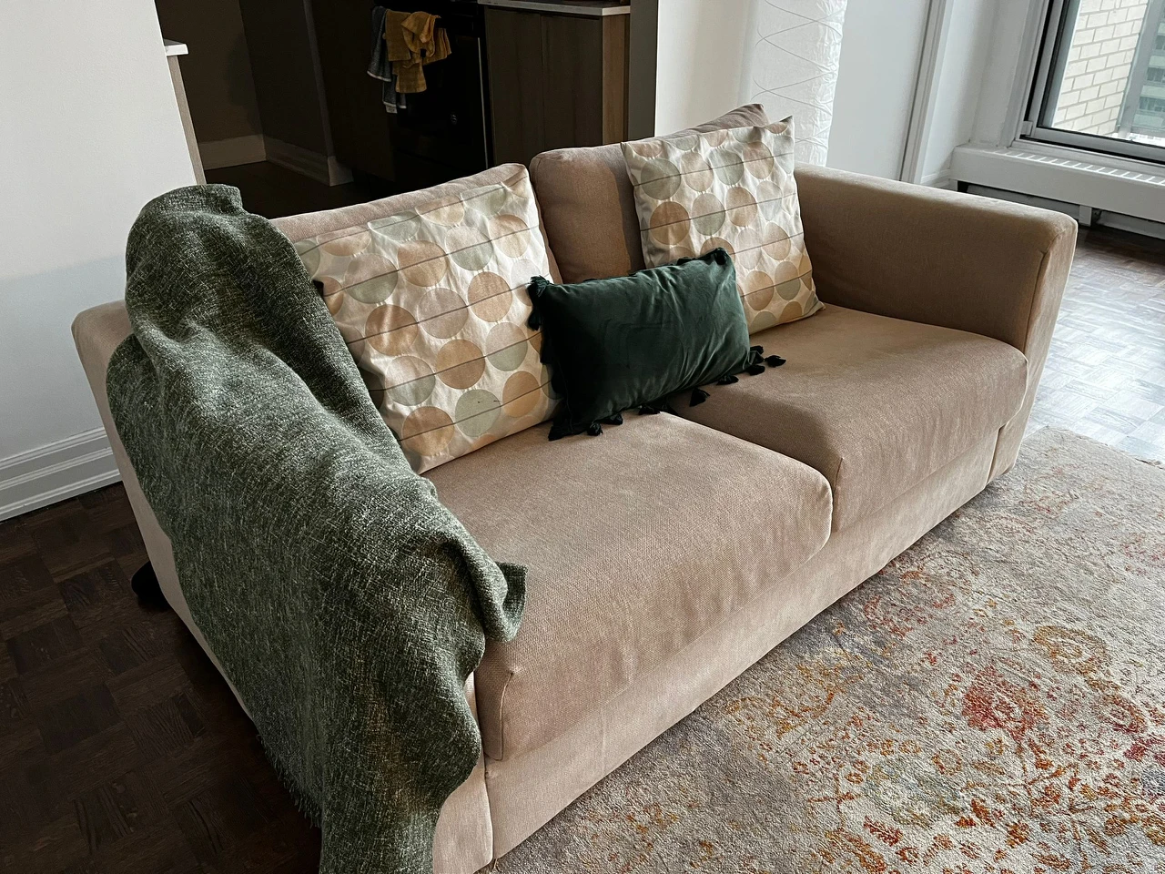 Lovely Ikea loveseat with 2 free cushions image indicator(2)