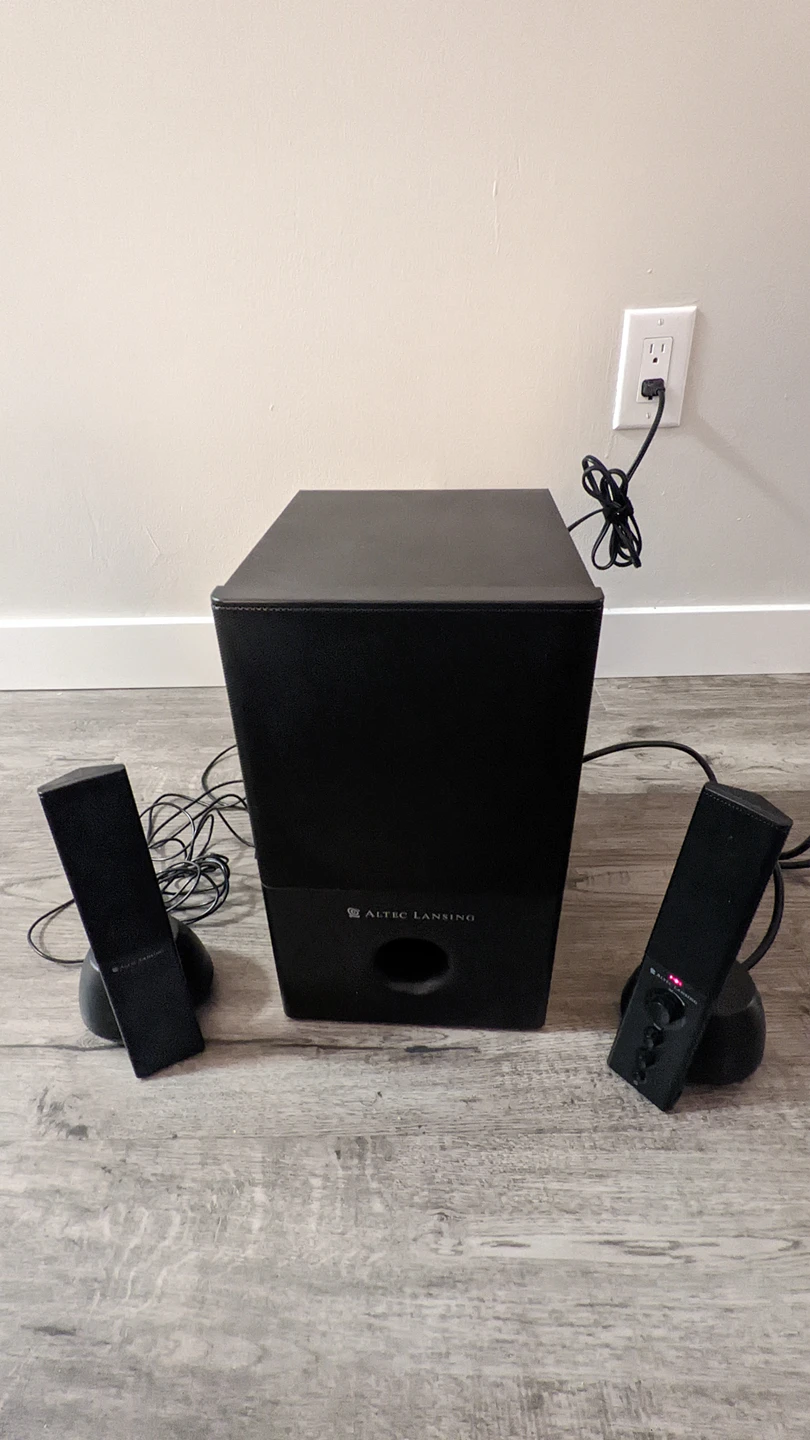 Altec Lansing Computer Speakers w Subwoofer - Fair Condition - photo 2