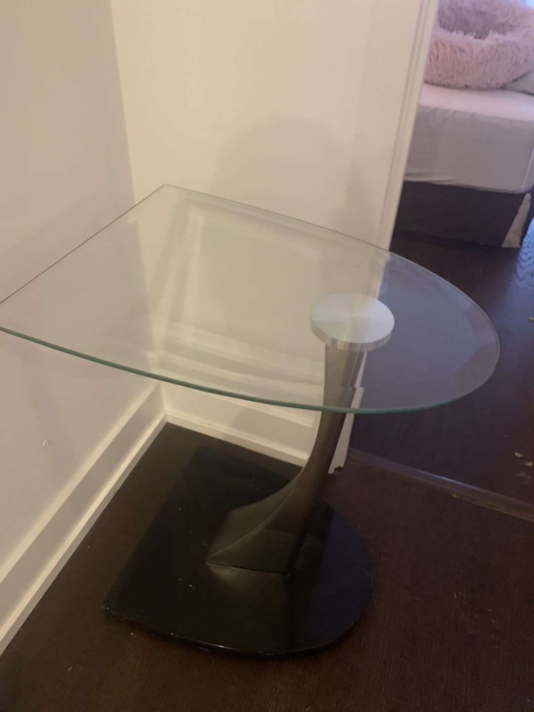 Glass modern side table thumbnail