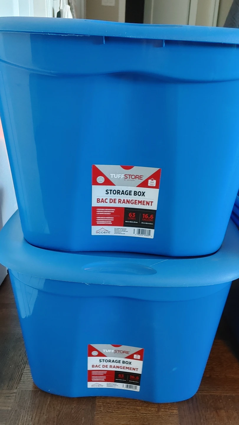 MOVING SALE! Stackable and nestable storage bins - photo 3