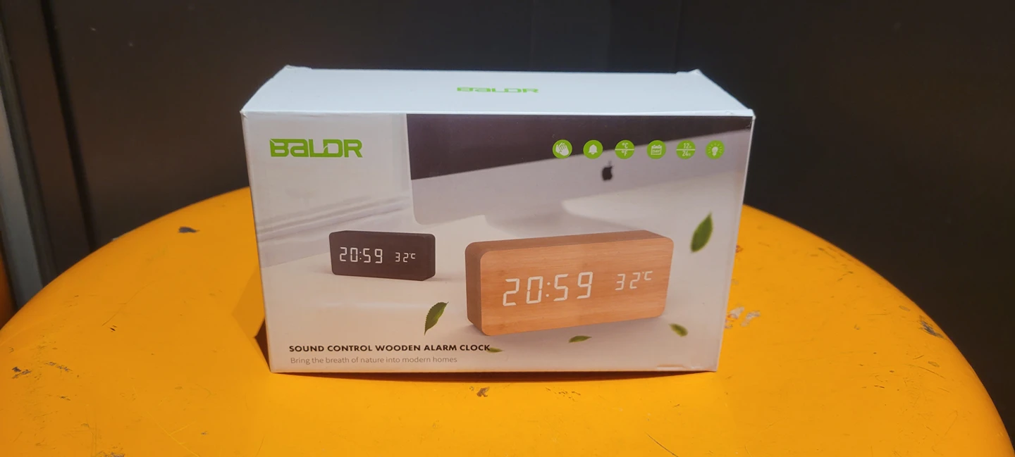balder wood alarm clock