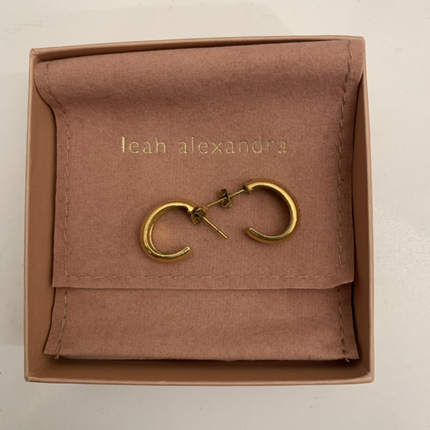 Leah Alexandra Roma Hoop Earrings thumbnail